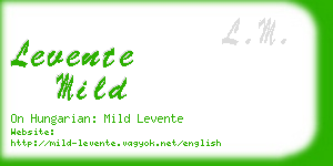 levente mild business card